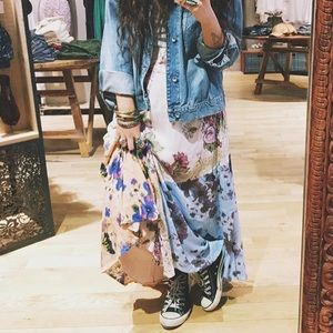 Free People Floral Patchwork Skirt (4)